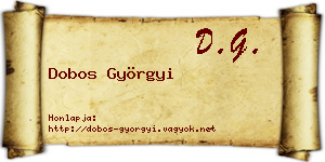 Dobos Györgyi névjegykártya
