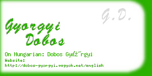 gyorgyi dobos business card